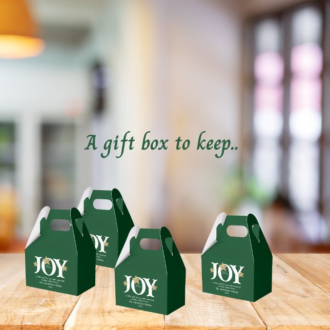 Rustic Gift For You Chic Script Cute Green Holiday Favour Box (The perfect gift box for small treasures, like chocolates, nuts, home made treats etc.)