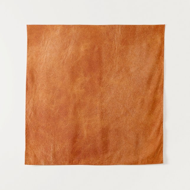 Rustic ginger smooth natural leather tapestry (Front)