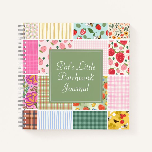 Rustic Gingham Patchwork Journal (Front)
