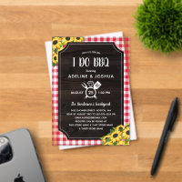 Rustic Gingham Sunflowers I Do BBQ Couple's Shower