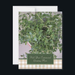 Rustic Gingham Thyme Photo Greeting Postcard<br><div class="desc">Rustic Gingham Thyme Photo Greeting Postcard</div>