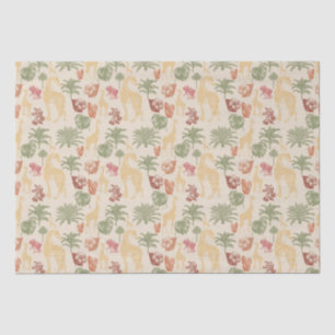 Rustic Giraffe Floral Tissue Paper