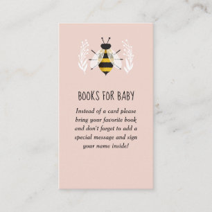 Rustic Girl Mama to Bee Baby Shower Book Request Enclosure Card