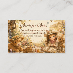 Rustic Girl Western Boho Books for Baby Enclosure Card