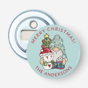 Rustic Gnome Snowman Christmas Bottle Open Opener