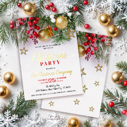 Rustic Gold Baubles & Gold Stars Christmas Party