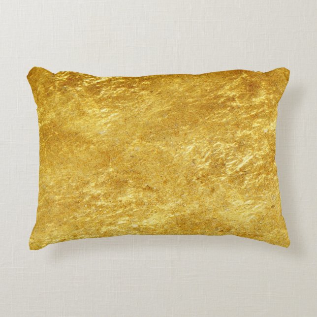 Rustic Gold Digital Print Decorative Cushion (Front)