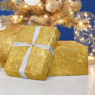 Rustic Gold Digital Print Wrapping Paper