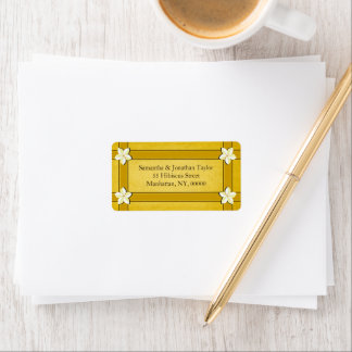 Rustic Gold Floral Favours or Return Address Label