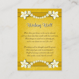Rustic Gold Floral Wedding Wishing Well Enclosure Card