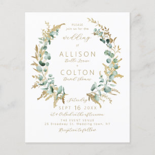 Rustic gold greenery Budget All In One Wedding