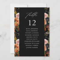 Rustic Gold, Purple B2 Table Number Seating Chart