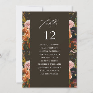 Rustic Gold, Purple Br2 Table Number Seating Chart