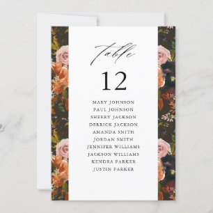 Rustic Gold, Purple Bro Table Number Seating Chart