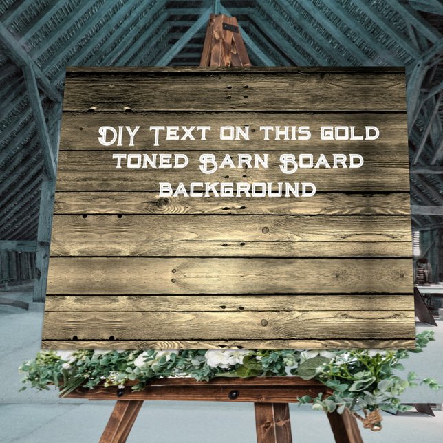 Rustic Gold Tone XL DIY Barn Board Poster (Creator Uploaded)