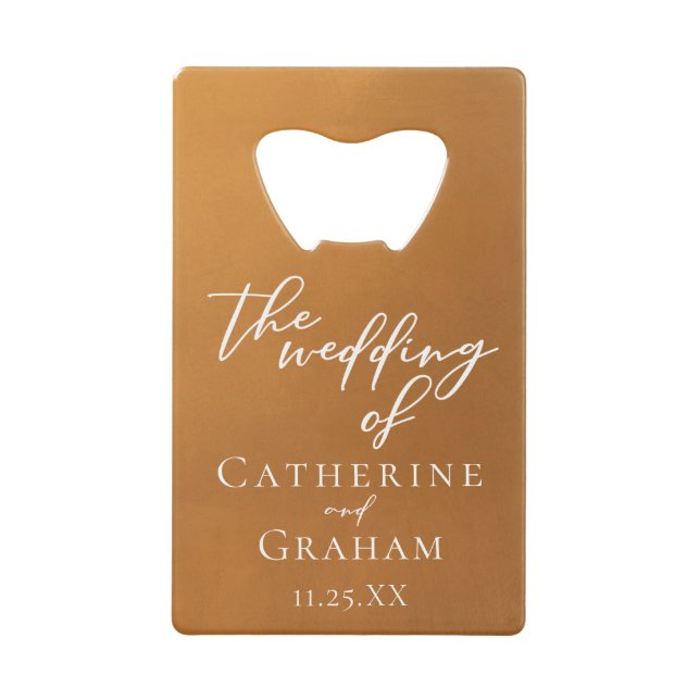 Rustic Gold Wedding Personalised (Front)
