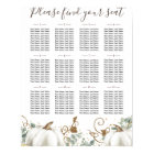 Rustic Gold White Pumpkins Wedding Seating Chart