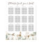 Rustic Gold White Pumpkins Wedding Seating Chart