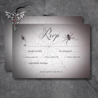 Rustic Gothic Black & Burgundy Halloween Dinner