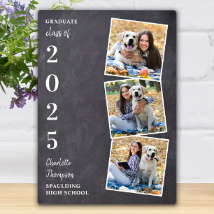 Rustic Graduation Keepsake Photo Collage Plaque