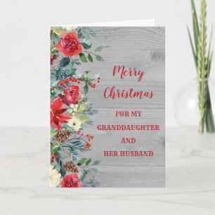 Rustic Granddaughter and her Husband Christmas Card