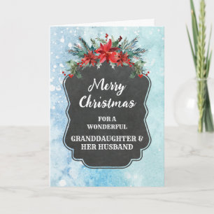 Rustic Granddaughter & Her Husband Merry Christmas Card
