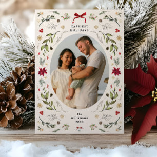 Rustic Grandmillenniall Holiday Photo Card