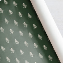 Rustic Green and Beige Pine Trees Christmas
