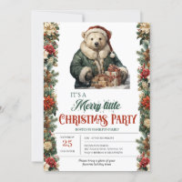 Rustic green and gold elegant polar beer presents