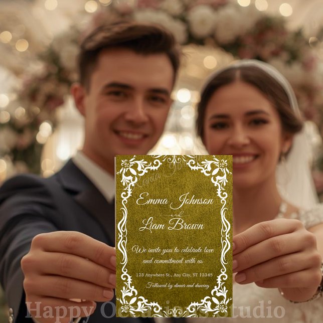 Rustic Green Mexican Wedding Invitation (Creator Uploaded)