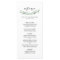 Rustic Green Olive Branch Simple Wedding Menu Card