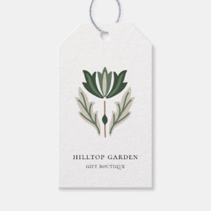 Rustic Green Thistle Floral Price Tags