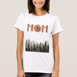 Rustic Green Trees Mum  T-Shirt