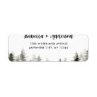 Rustic Green Trees Return Address 