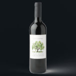 Rustic Green Watercolor Willow Tree Baby Shower Wine Label<br><div class="desc">For any further customisation or any other matching items,  please feel free to contact me at yellowfebstudio@gmail.com</div>