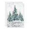 Rustic Green Winter Pine Trees Red Cardinal Bird 