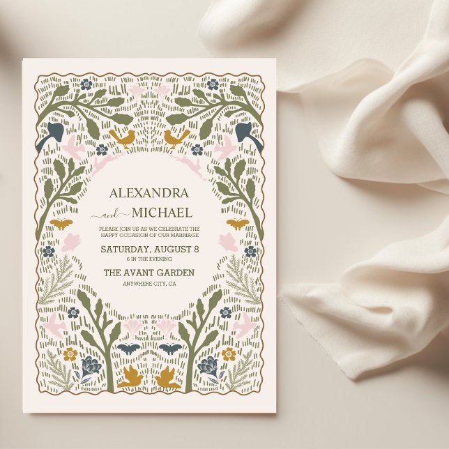 Rustic Green Woodland Fern Wedding Invitation (Creator Uploaded)