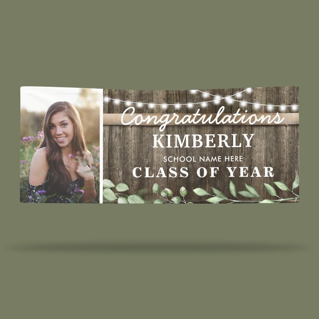 Rustic Greenery 2025 Graduation Photo Banner (Creator Uploaded)