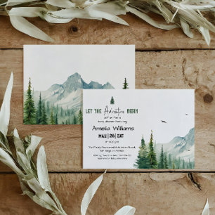 Rustic Greenery Adventure Baby Shower Invitation