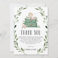 Rustic Greenery Adventure Baby Shower Suitcase 