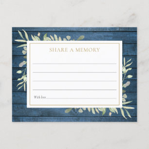 Rustic Greenery Celebration of Life Memory Card