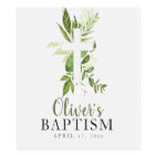 Rustic Greenery Cross Boy Baptism