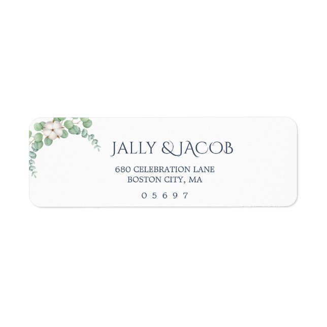 Rustic Greenery Eucalyptus Summer Wedding.  (Front)