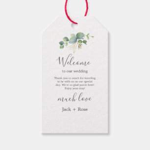 Rustic Greenery Eucalyptus Summer Wedding. Gift Tags