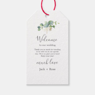 Rustic Greenery Eucalyptus Summer Wedding. Gift Tags