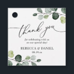 Rustic Greenery Eucalyptus Thank You Favour Tags<br><div class="desc">Designed to coordinate with our Boho Greenery Collection,  this customisable tag,  features watercolor eucalyptus branches with calligraphy graphic text,  paired with a classy serif in black. Matching items available.</div>
