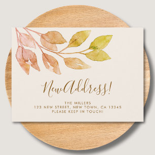 Rustic Greenery Fall Moving Announcement