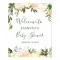 Rustic Greenery Floral Baby Shower Welcome Sign