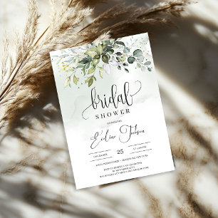 Rustic Greenery Foliage Bridal Shower Invitation