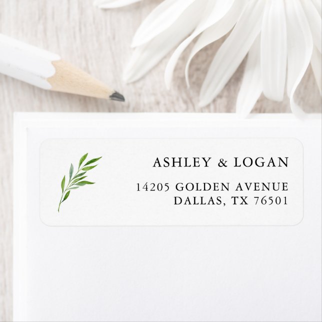 Rustic Greenery Simple Return Address (Insitu)